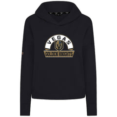 Vegas Golden Knights Levelwear Women's Sweet Banner Arch Tri-Blend Cropped Pullover Hoodie Black