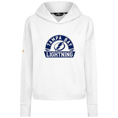 Tampa Bay Lightning - Levelwear Women's Sweet Banner Arch Tri-Blend Cropped Pullover Hoodie White