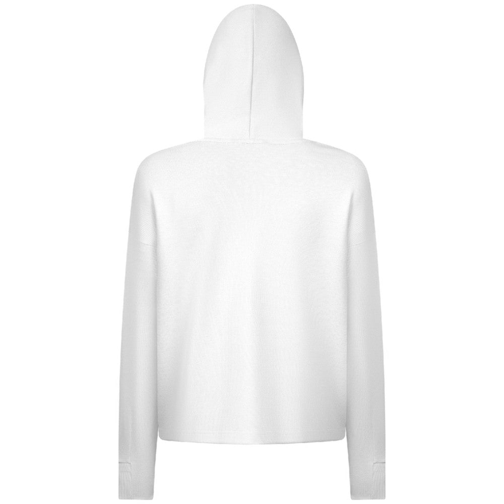 Washington Capitals Levelwear Women's Sweet Banner Arch Tri-Blend Cropped Pullover Hoodie White