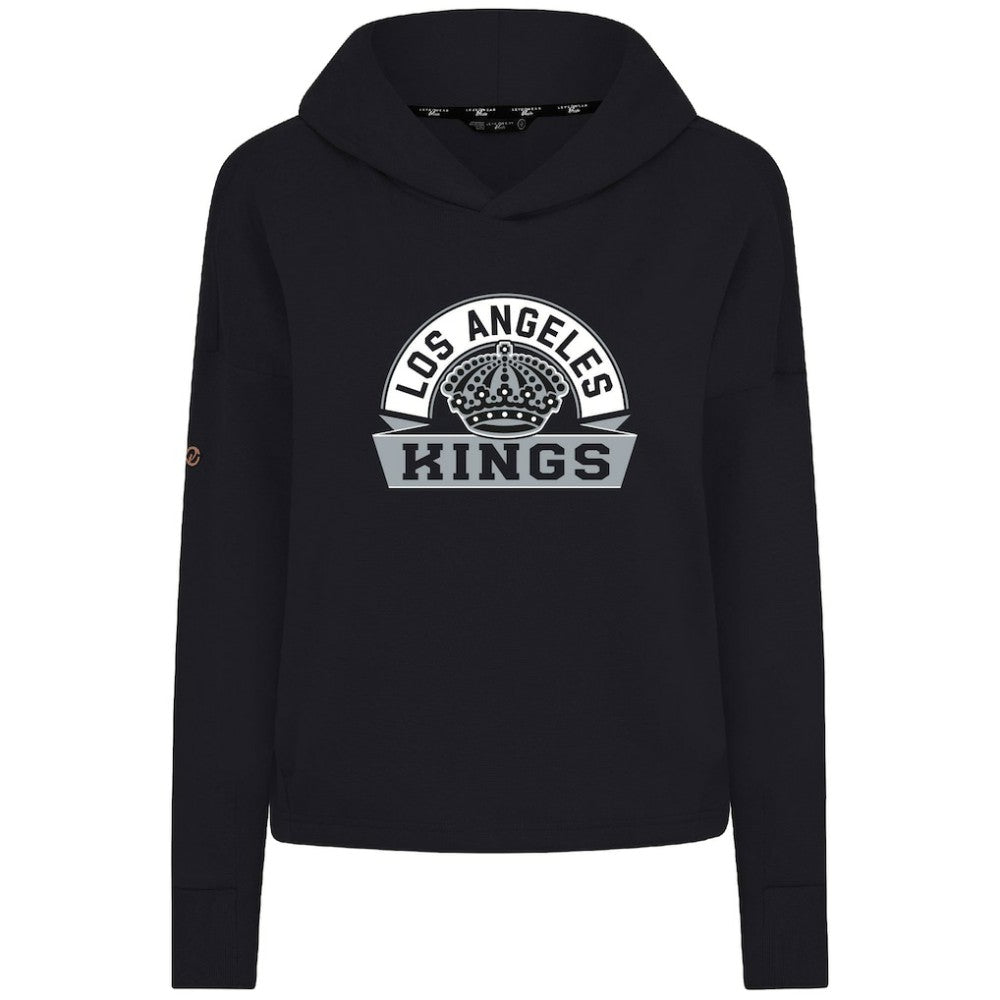 Los Angeles Kings - Levelwear Women's Sweet Banner Arch Tri-Blend Cropped Pullover Hoodie Black