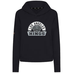 Los Angeles Kings - Levelwear Women's Sweet Banner Arch Tri-Blend Cropped Pullover Hoodie Black