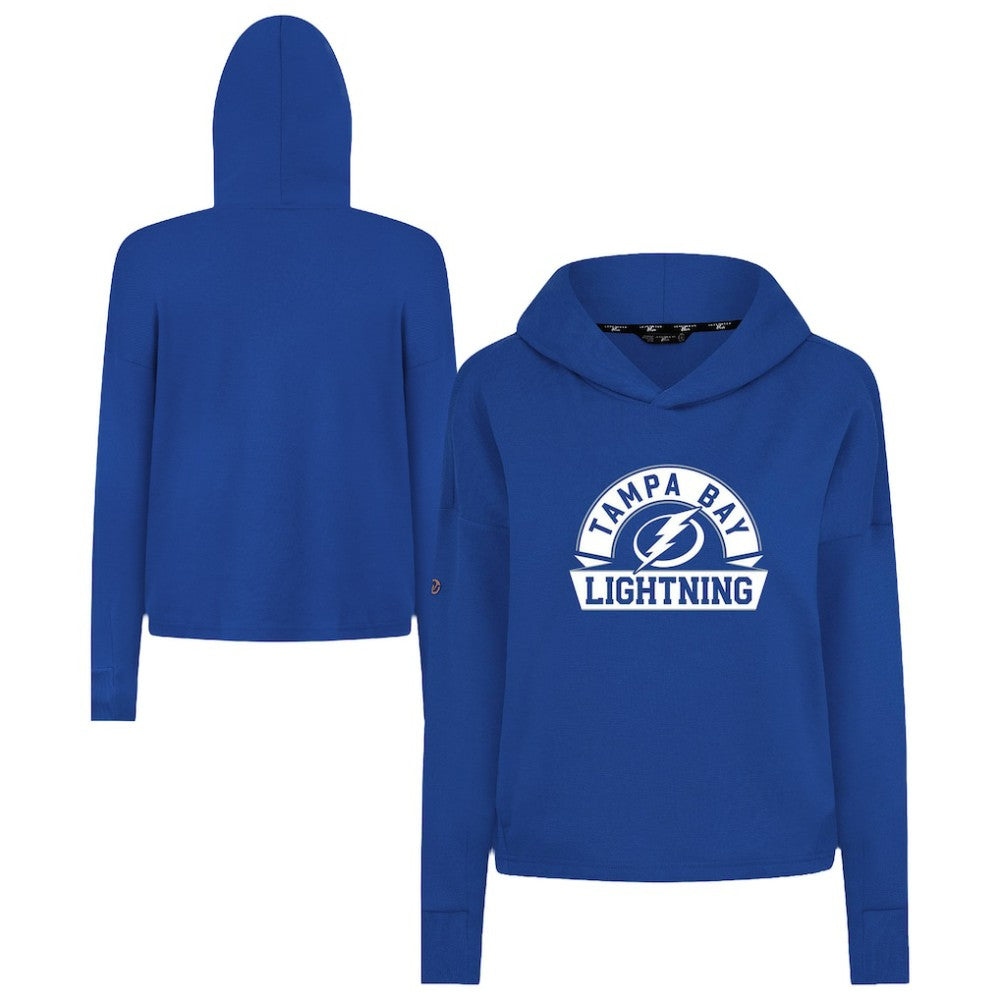 Tampa Bay Lightning - Levelwear Women's Sweet Banner Arch Tri-Blend Cropped Pullover Hoodie Royal