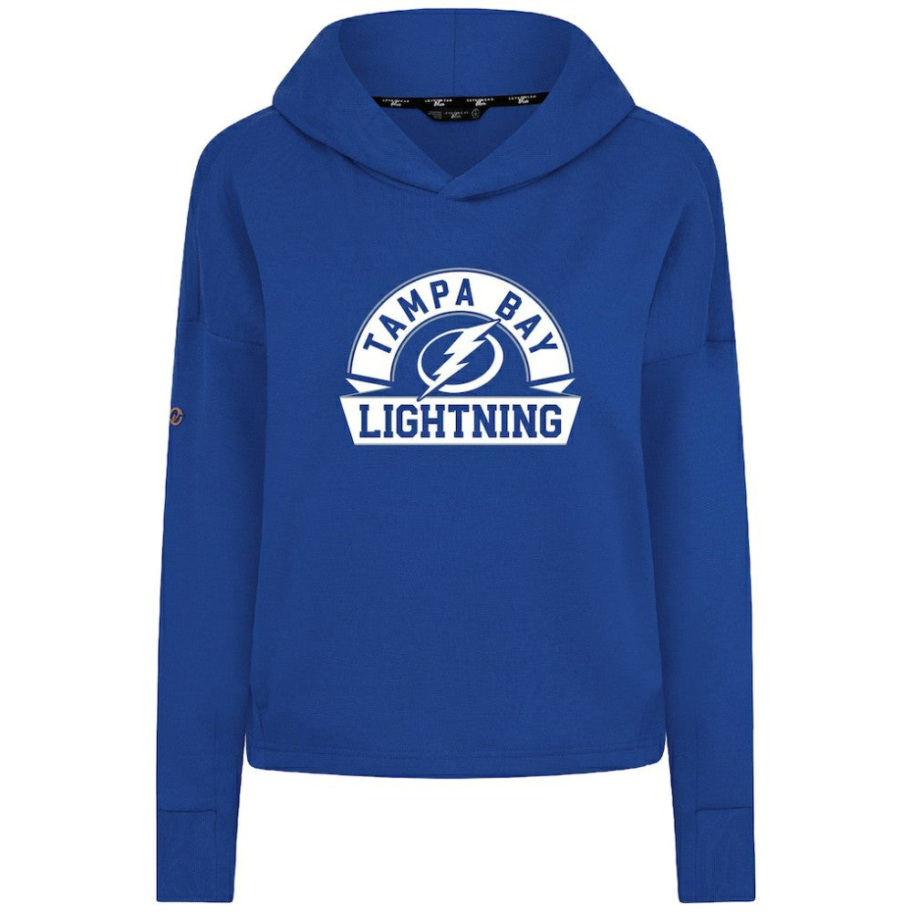 Tampa Bay Lightning - Levelwear Women's Sweet Banner Arch Tri-Blend Cropped Pullover Hoodie Royal