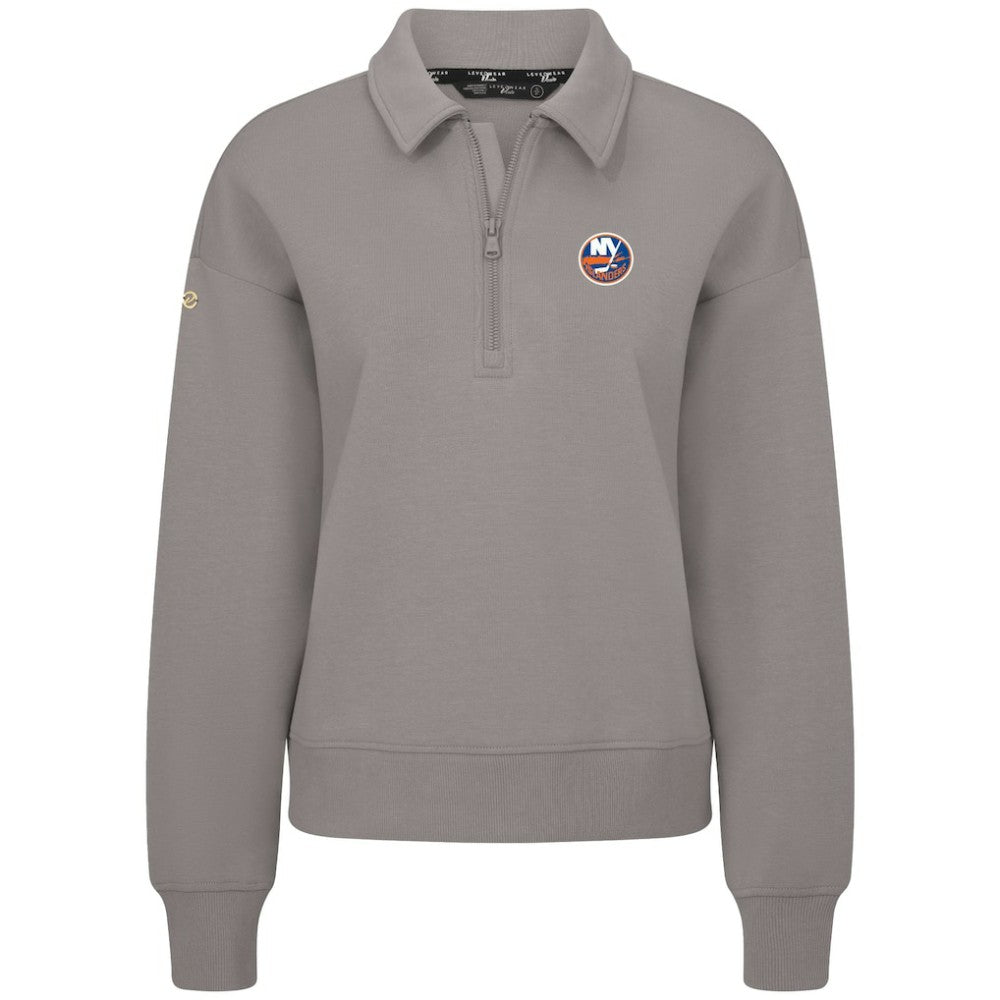 New York Islanders - Levelwear Women's Canmore Quarter-Zip Pullover Gray