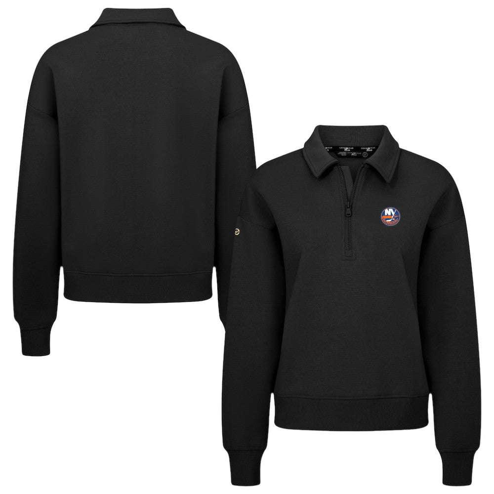 New York Islanders - Levelwear Women's Canmore Quarter-Zip Pullover Black