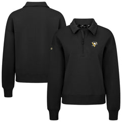 Pittsburgh Penguins Levelwear Women's Canmore Quarter-Zip Pullover Black