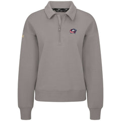 Columbus Blue Jackets - Levelwear Women's Canmore Quarter-Zip Pullover Gray