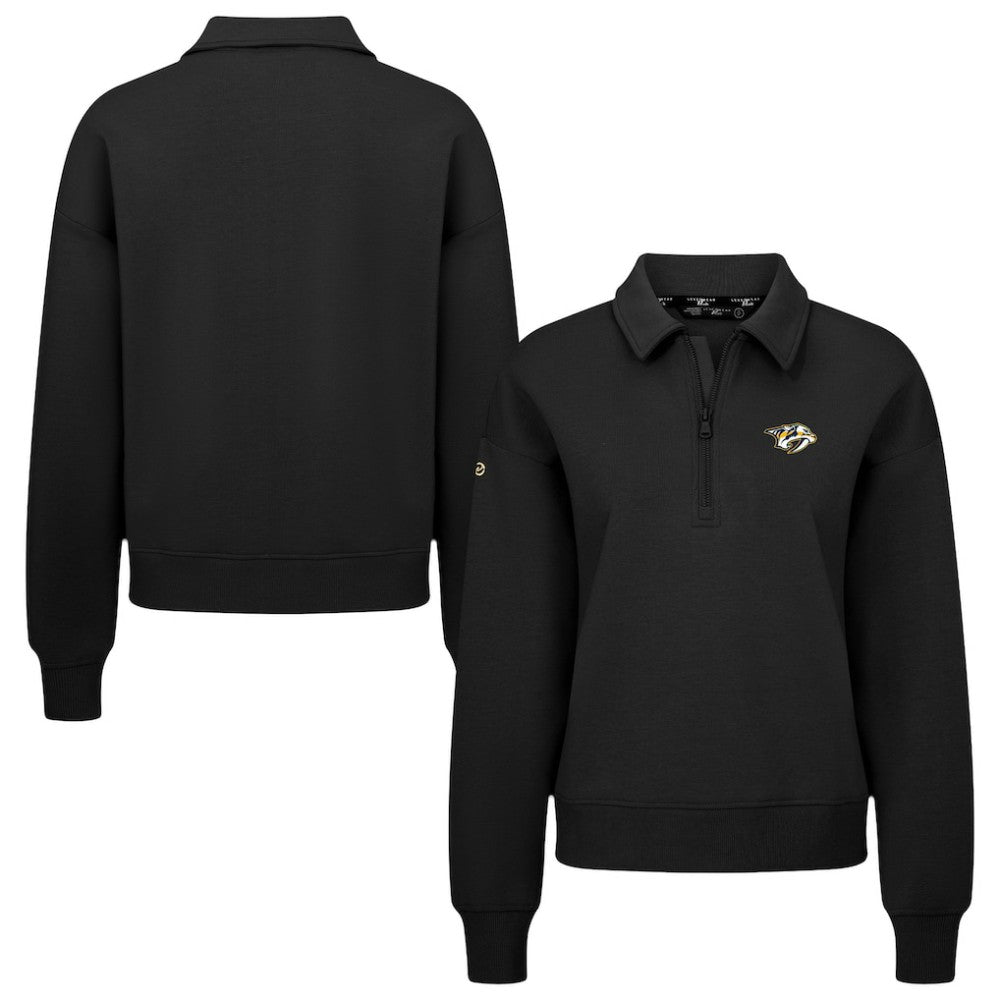 Nashville Predators - Levelwear Women's Canmore Quarter-Zip Pullover Black