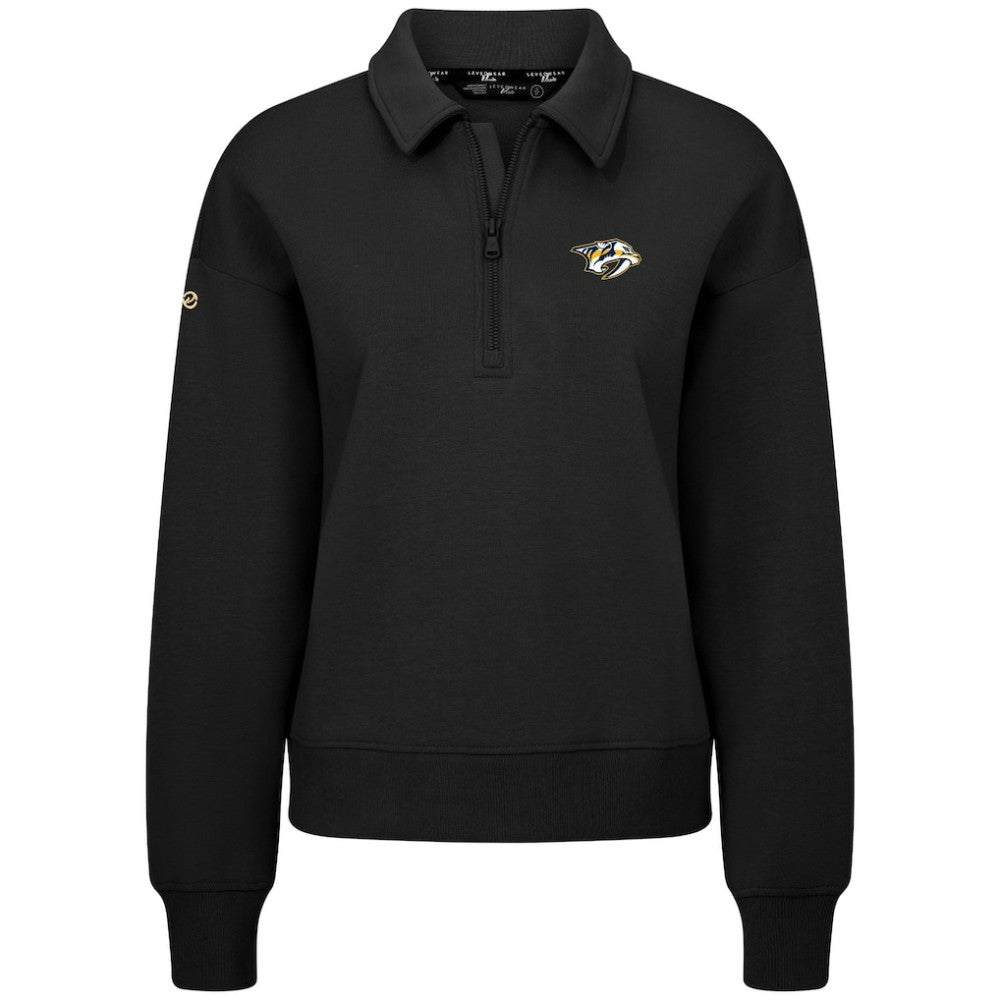 Nashville Predators - Levelwear Women's Canmore Quarter-Zip Pullover Black