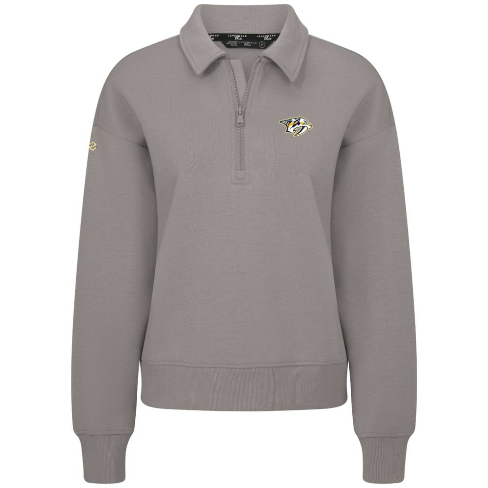 Nashville Predators - Levelwear Women's Canmore Quarter-Zip Pullover Gray