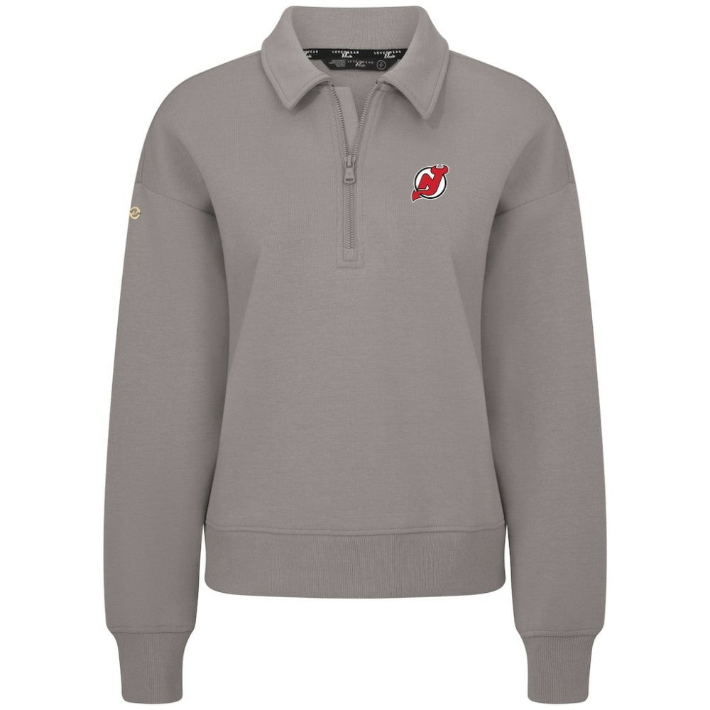 New Jersey Devils - Levelwear Women's Canmore Quarter-Zip Pullover Gray