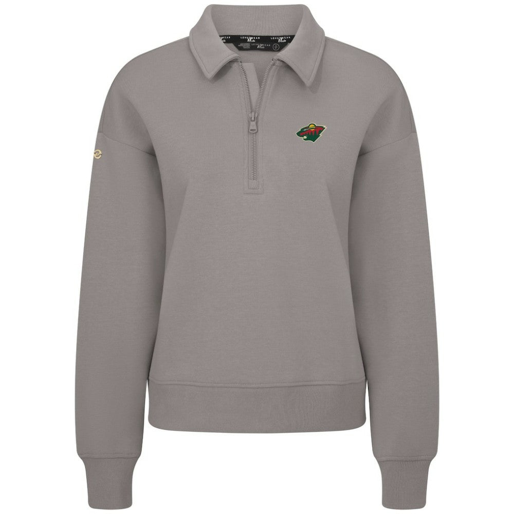 Minnesota Wild - Levelwear Women's Canmore Quarter-Zip Pullover Gray