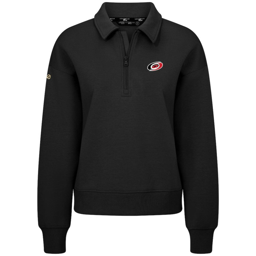 Carolina Hurricanes - Levelwear Women's Canmore Quarter-Zip Pullover Black