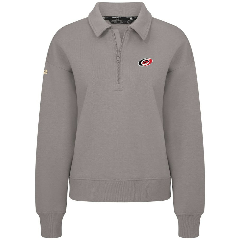 Carolina Hurricanes - Levelwear Women's Canmore Quarter-Zip Pullover Gray