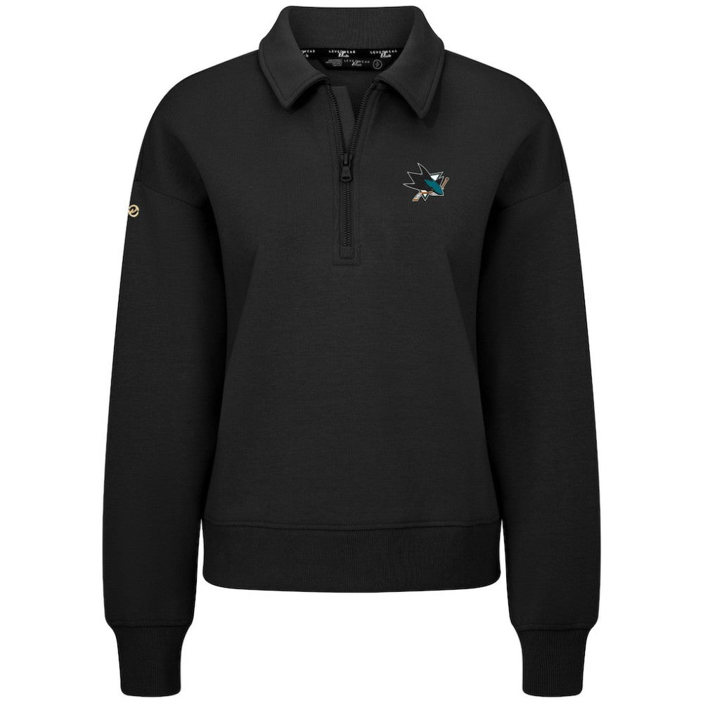 San Jose Sharks - Levelwear Women's Canmore Quarter-Zip Pullover Black