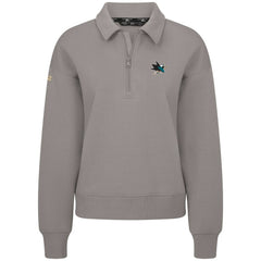 San Jose Sharks - Levelwear Women's Canmore Quarter-Zip Pullover Gray
