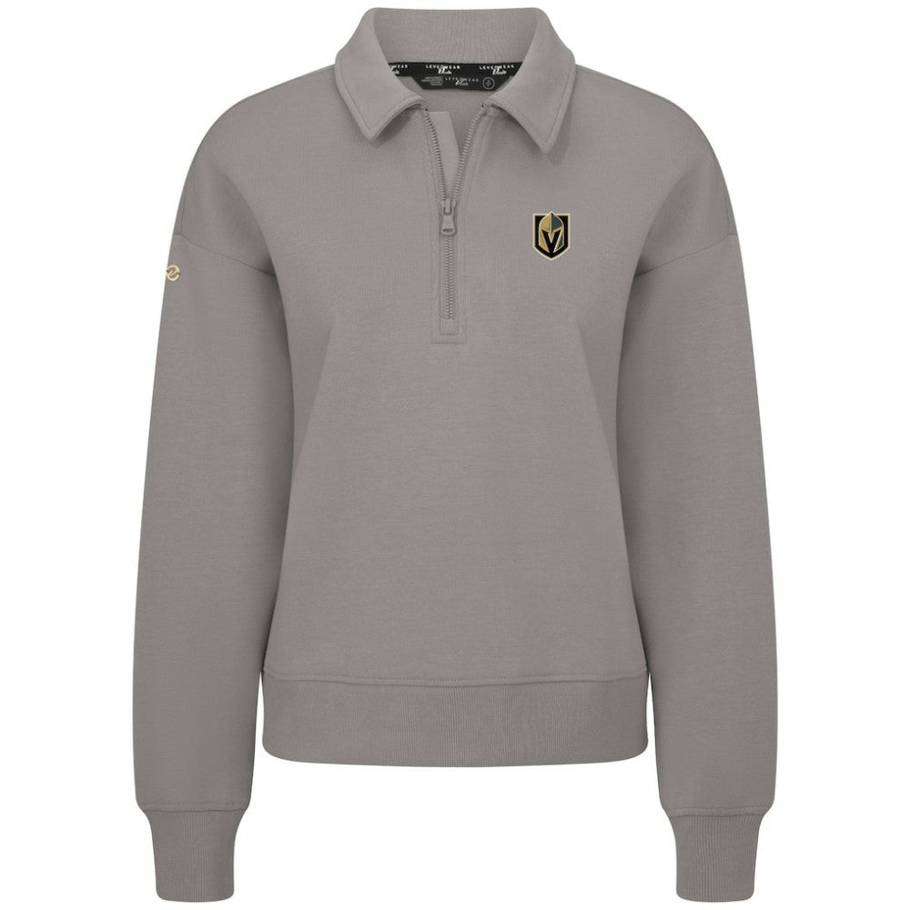 Vegas Golden Knights Levelwear Women's Canmore Quarter-Zip Pullover Gray