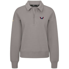 Washington Capitals Levelwear Women's Canmore Quarter-Zip Pullover Gray