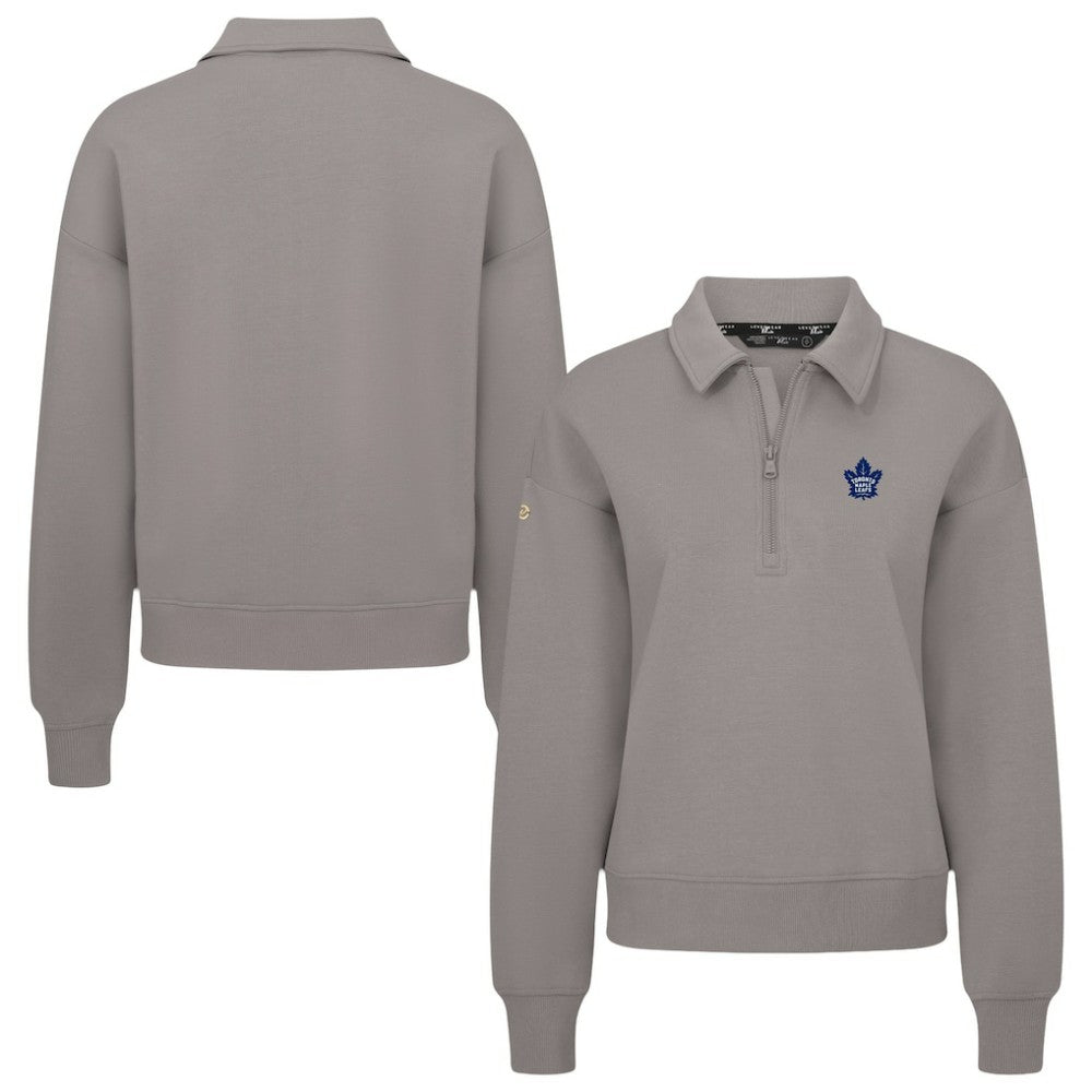 Toronto Maple Leafs - Levelwear Women's Canmore Quarter-Zip Pullover Gray