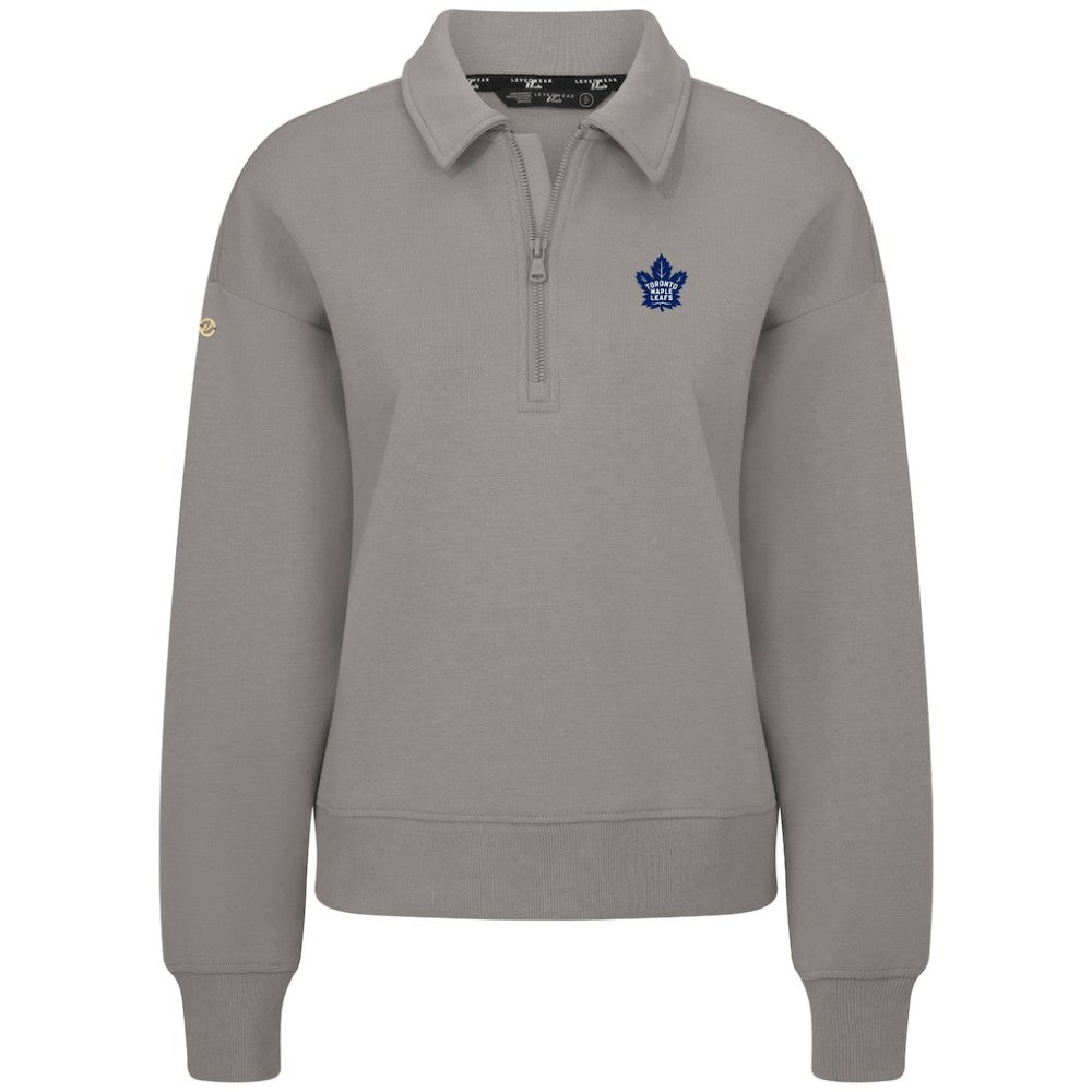 Toronto Maple Leafs - Levelwear Women's Canmore Quarter-Zip Pullover Gray