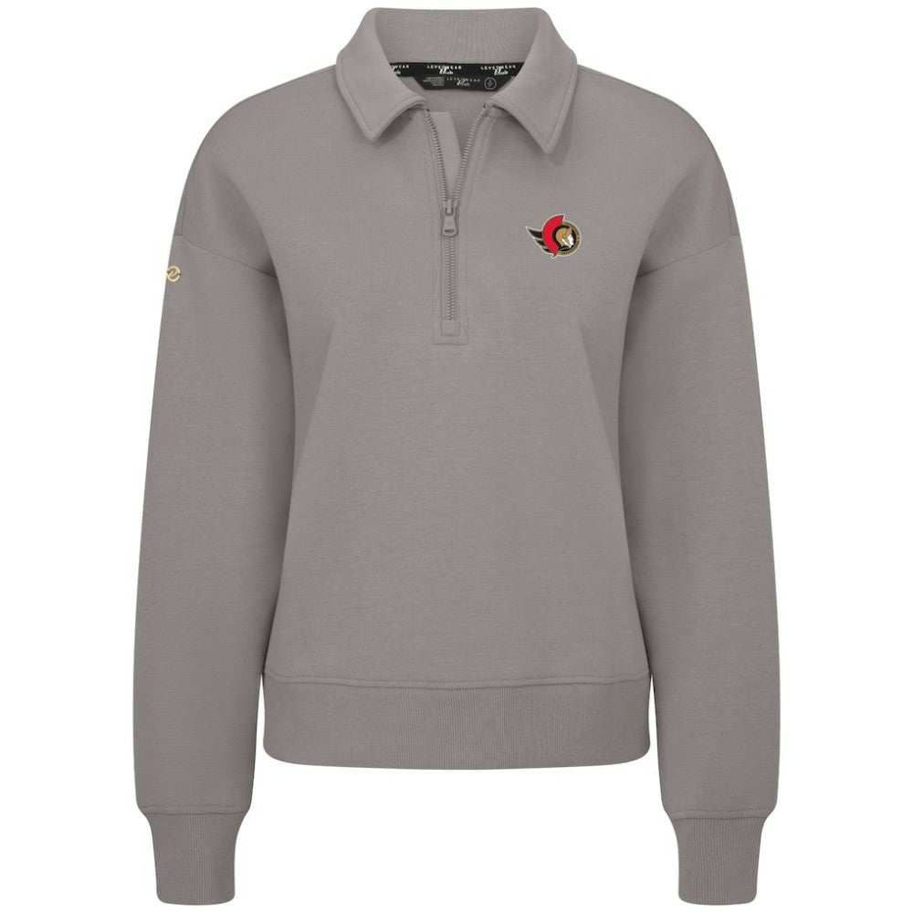Ottawa Senators - Levelwear Women's Canmore Quarter-Zip Pullover Gray