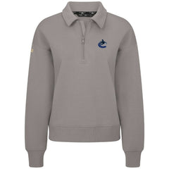 Vancouver Canucks - Levelwear Women's Canmore Quarter-Zip Pullover Gray