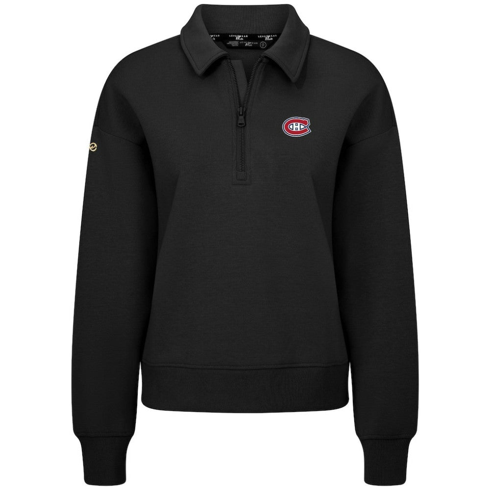 Montreal Canadiens - Levelwear Women's Canmore Quarter-Zip Pullover Black