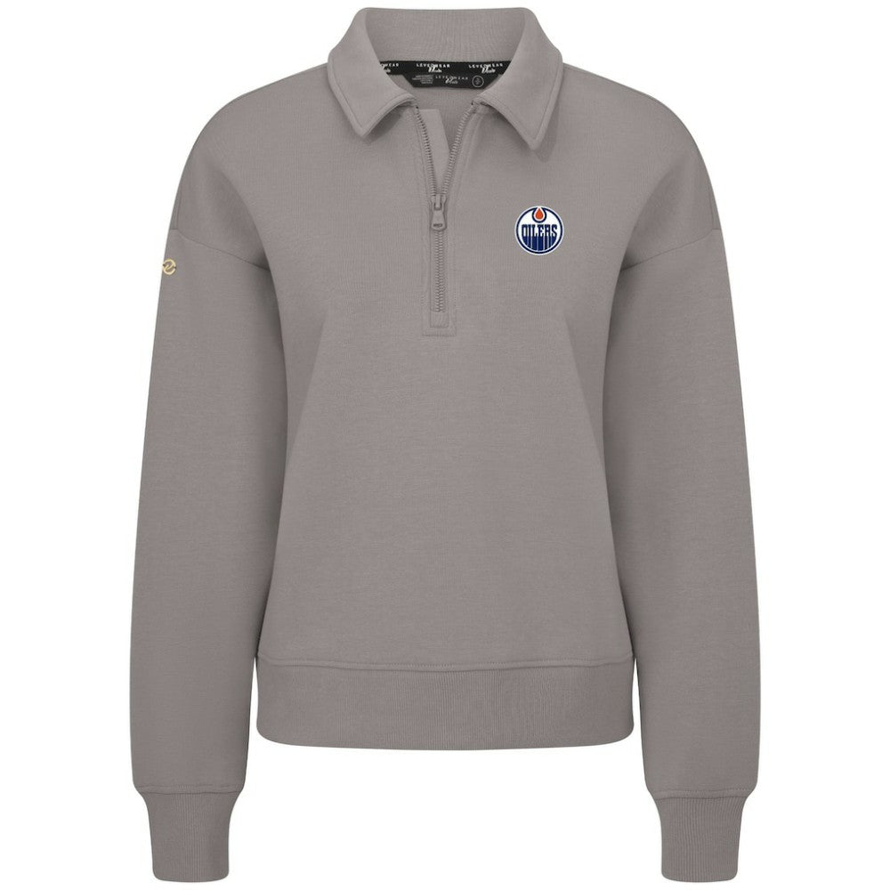 Edmonton Oilers - Levelwear Women's Canmore Quarter-Zip Pullover Gray