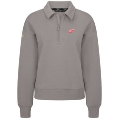 Detroit Red Wings - Levelwear Women's Canmore Quarter-Zip Pullover Gray