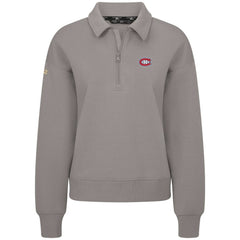 Montreal Canadiens - Levelwear Women's Canmore Quarter-Zip Pullover Gray