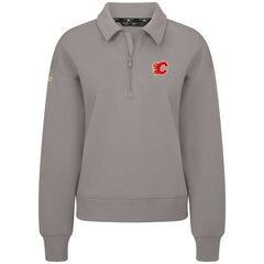 Calgary Flames - Levelwear Women's Canmore Quarter-Zip Pullover Gray