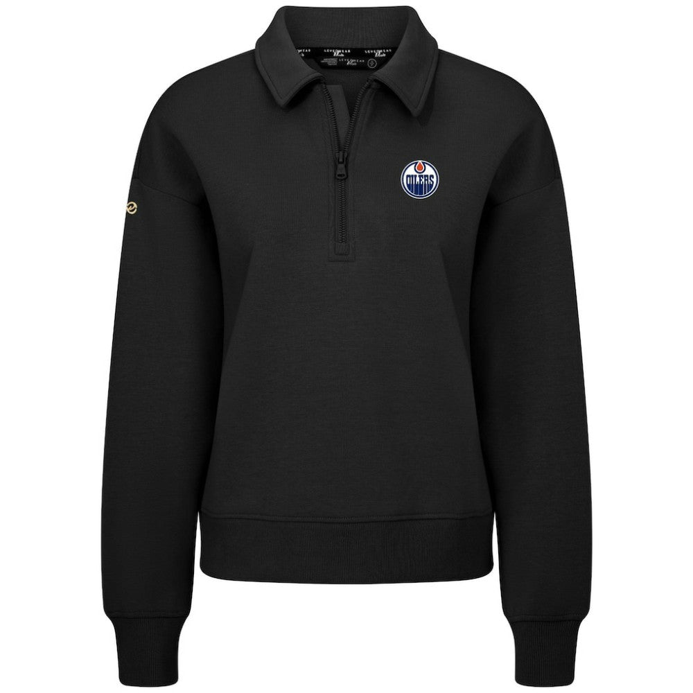 Edmonton Oilers - Levelwear Women's Canmore Quarter-Zip Pullover Black