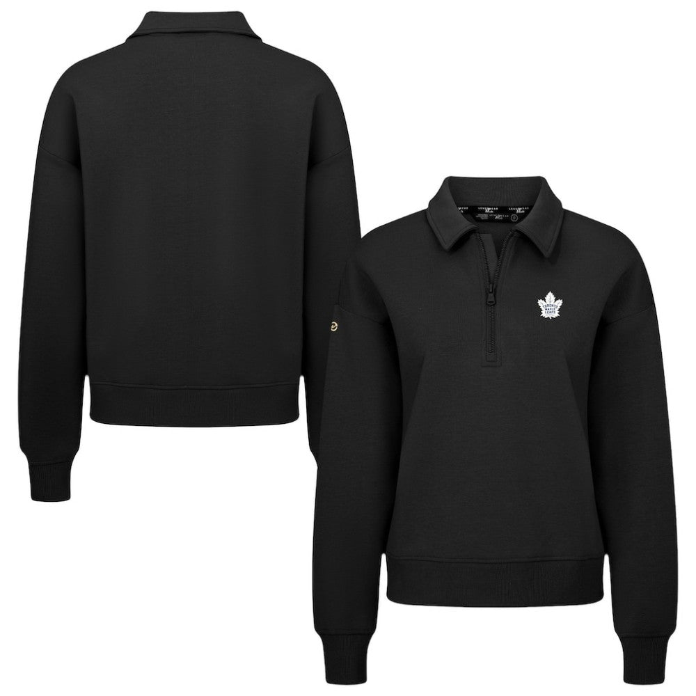 Toronto Maple Leafs - Levelwear Women's Canmore Quarter-Zip Pullover Black