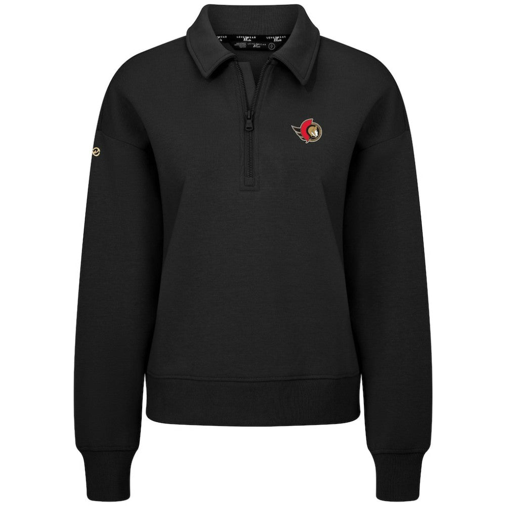 Ottawa Senators - Levelwear Women's Canmore Quarter-Zip Pullover Black