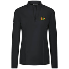 Chicago Blackhawks Levelwear Women's Upright Quarter-Zip Pullover Black