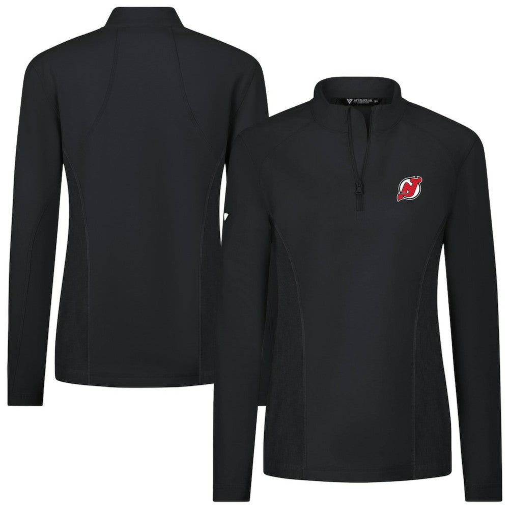 New Jersey Devils - Levelwear Women's Upright Quarter-Zip Pullover Black