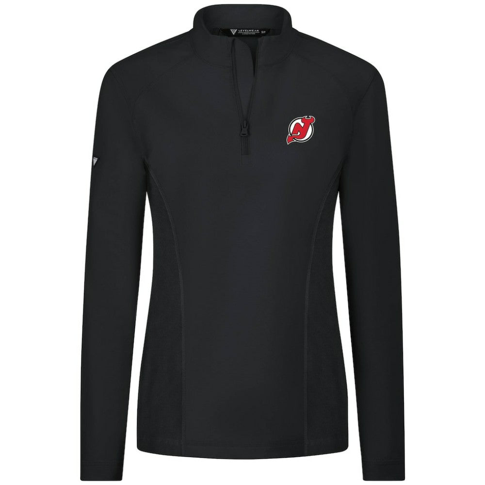 New Jersey Devils - Levelwear Women's Upright Quarter-Zip Pullover Black