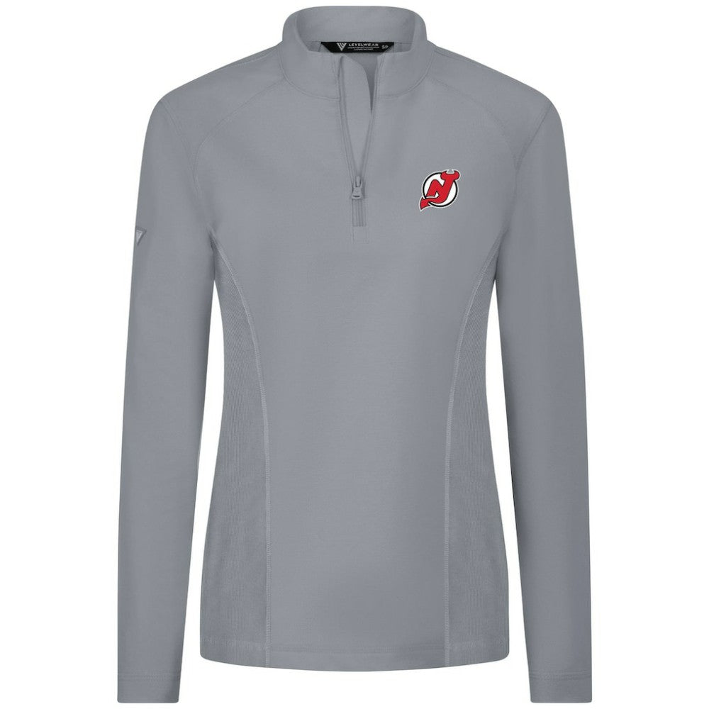 New Jersey Devils - Levelwear Women's Upright Quarter-Zip Pullover Gray