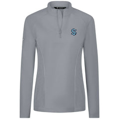 Seattle Kraken Levelwear Women's Upright Quarter-Zip Pullover Gray