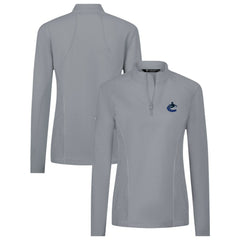 Vancouver Canucks - Levelwear Women's Upright Quarter-Zip Pullover Gray