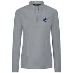 Vancouver Canucks - Levelwear Women's Upright Quarter-Zip Pullover Gray