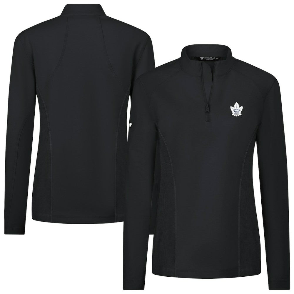 Toronto Maple Leafs - Levelwear Women's Upright Quarter-Zip Pullover Black