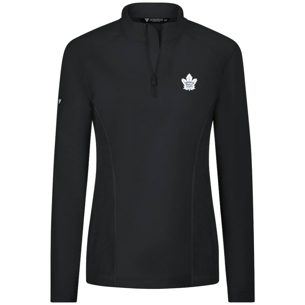 Toronto Maple Leafs - Levelwear Women's Upright Quarter-Zip Pullover Black