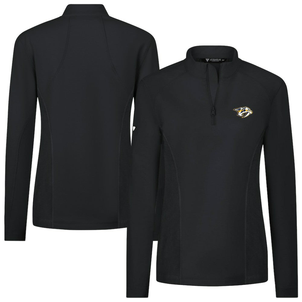 Nashville Predators - Levelwear Women's Upright Quarter-Zip Pullover Black