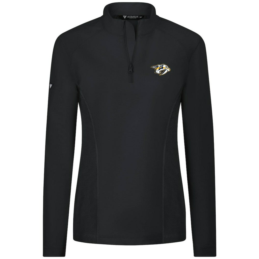 Nashville Predators - Levelwear Women's Upright Quarter-Zip Pullover Black