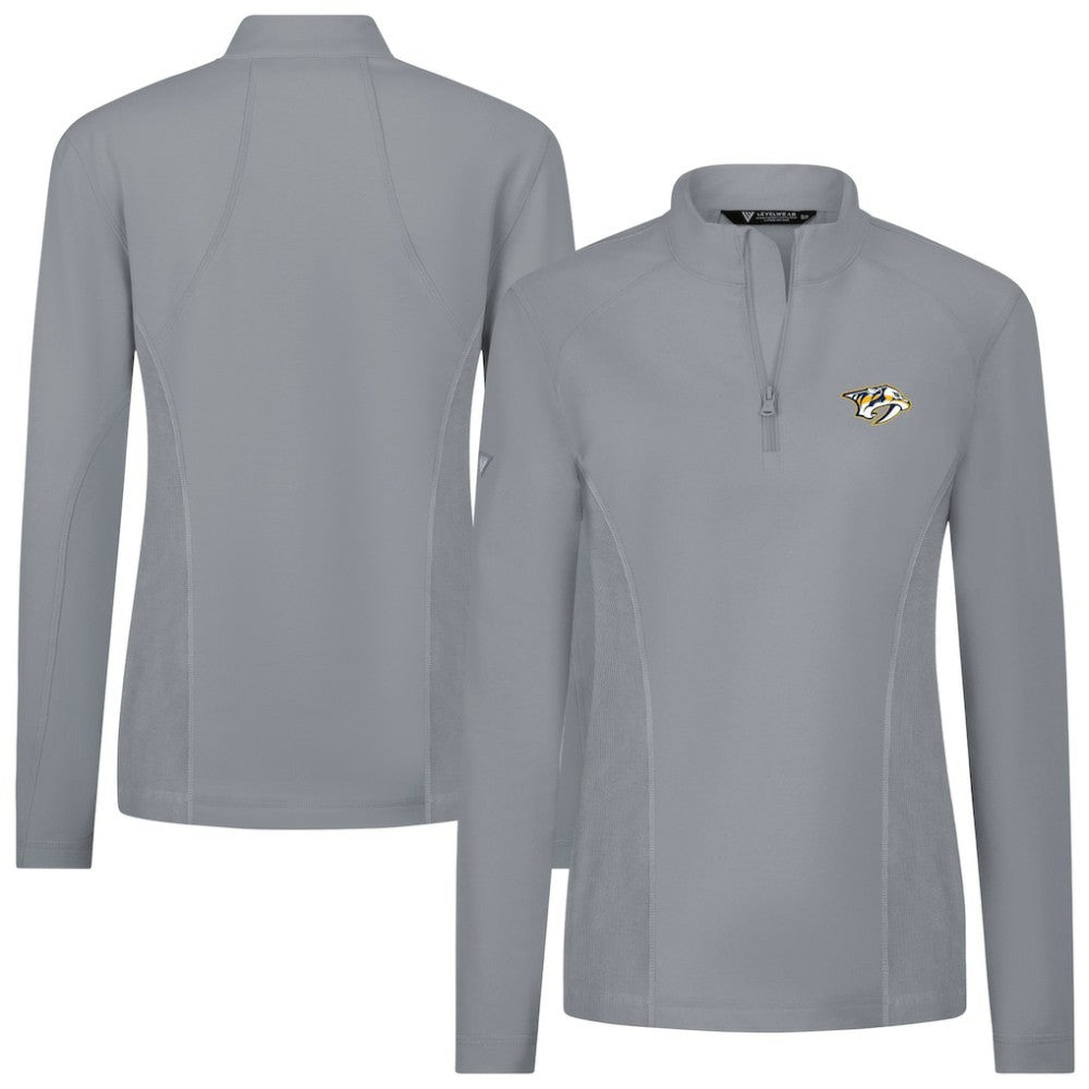 Nashville Predators - Levelwear Women's Upright Quarter-Zip Pullover Gray