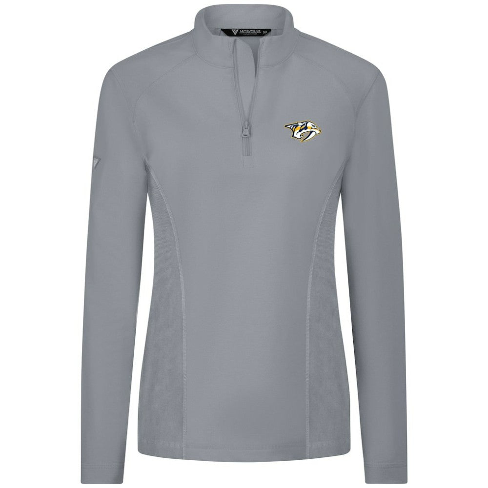 Nashville Predators - Levelwear Women's Upright Quarter-Zip Pullover Gray