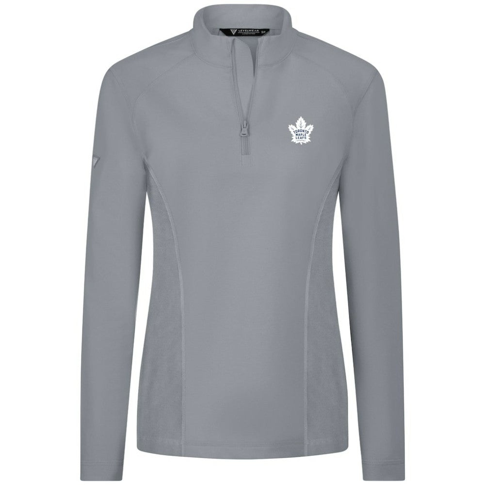 Toronto Maple Leafs - Levelwear Women's Upright Quarter-Zip Pullover Gray