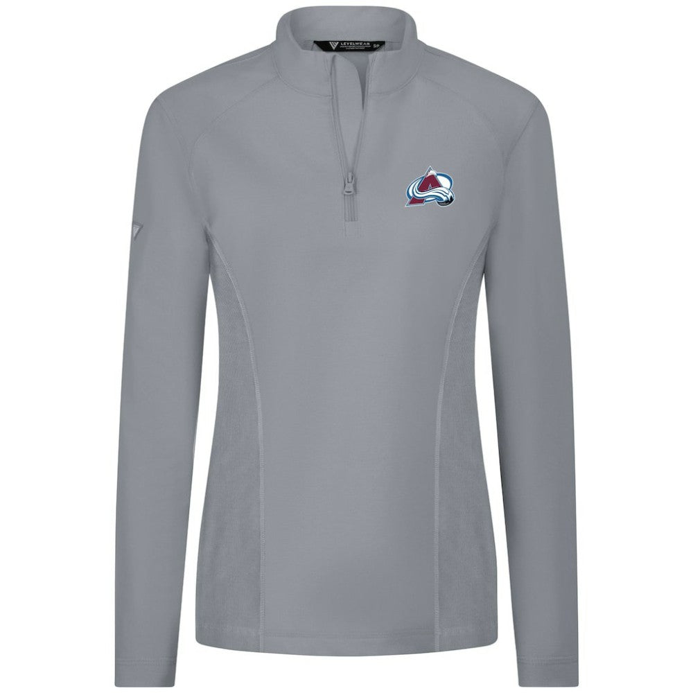 Colorado Avalanche - Levelwear Women's Upright Quarter-Zip Pullover Gray