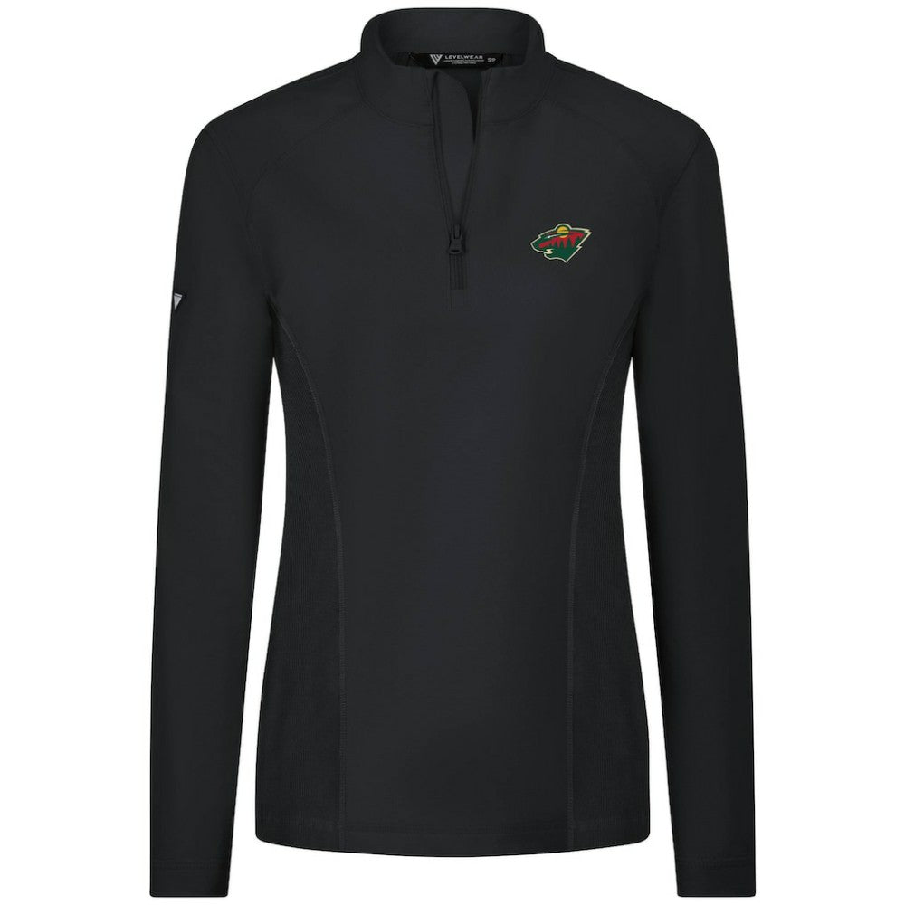 Minnesota Wild - Levelwear Women's Upright Quarter-Zip Pullover Black
